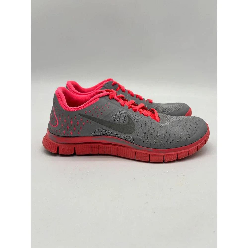 Nike Free 4.0 V2 Womens Running Shoes Grey Pink 511527-600 Size 7